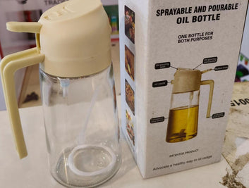 2-In-1 Oil Sprayer Bottle For Kitchen - Kitchen Accessory Designed For Cooking Oil Dispensing And Food Preparation Routin