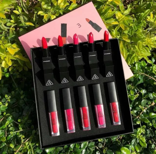 10-Piece Matte Lipstick and Lip Tint Set