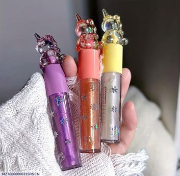 Set Of Three Shiny Color Changing Lip Oil Pack of 3 Pink Shades