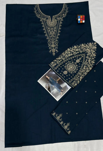Blue Lawn Embroidered 2Pcs Shirt Trouser Set