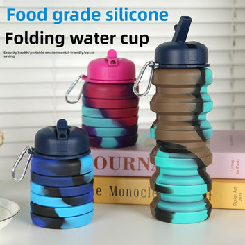 Collapsible Silicone Sports Water Bottle
